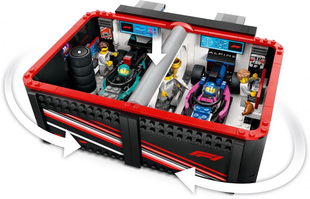 LEGO® City Formular 1 F1® Garage mit Mercedes-AMG & Alpine Rennautos 678 Teile 60444