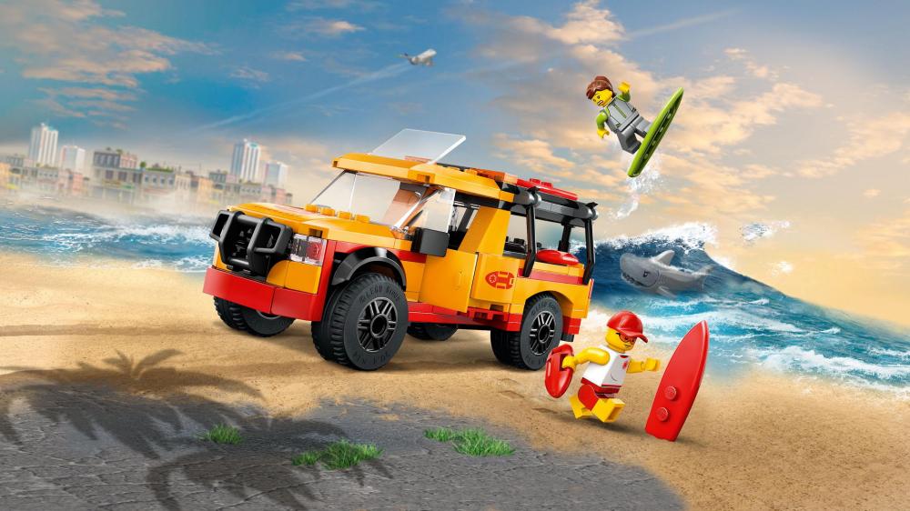 LEGO® City Fahrzeuge Einsatzfahrzeug der Rettungsschwimmer 214 Teile 60453