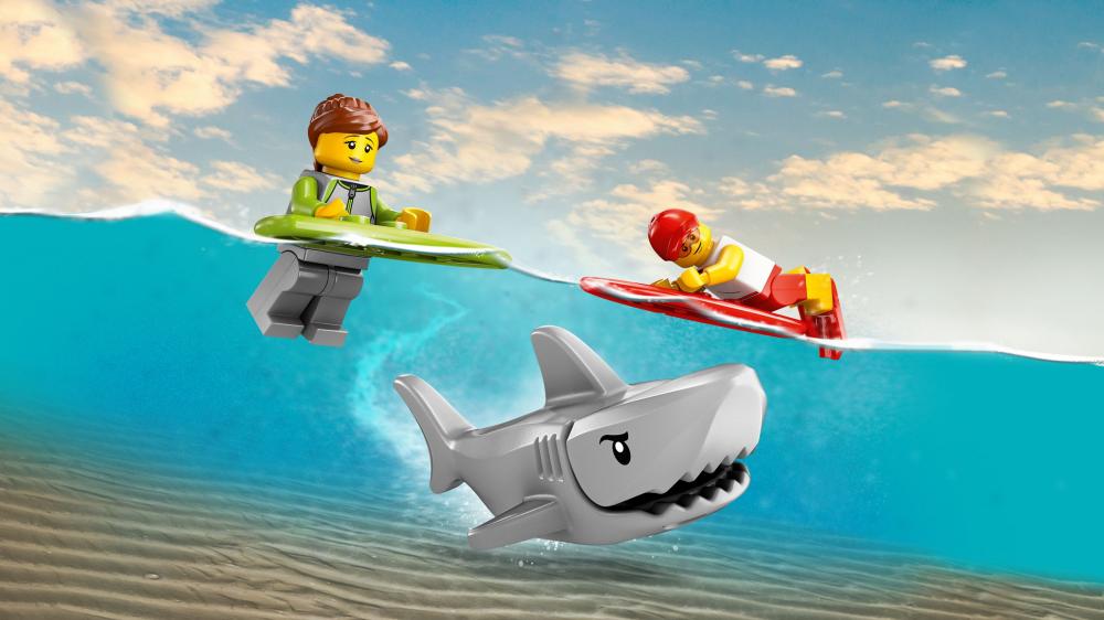 LEGO® City Fahrzeuge Einsatzfahrzeug der Rettungsschwimmer 214 Teile 60453