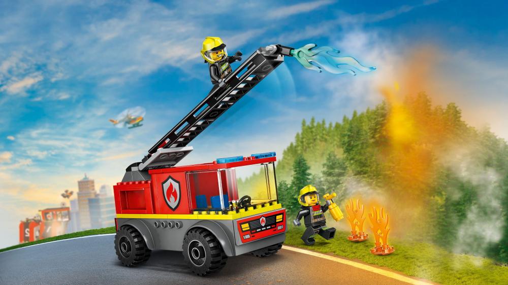 LEGO® City Feuerwehr Feuerwehrleiterfahrzeug 82 Teile 60463