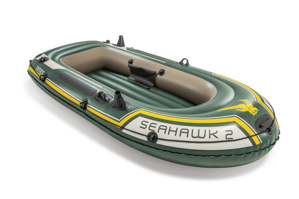 Intex Schlauchboot Sport Seahawk 2 Set Alu-Paddel Pumpe 2 Personen 236cm x 114cm x 41cm 68347NP