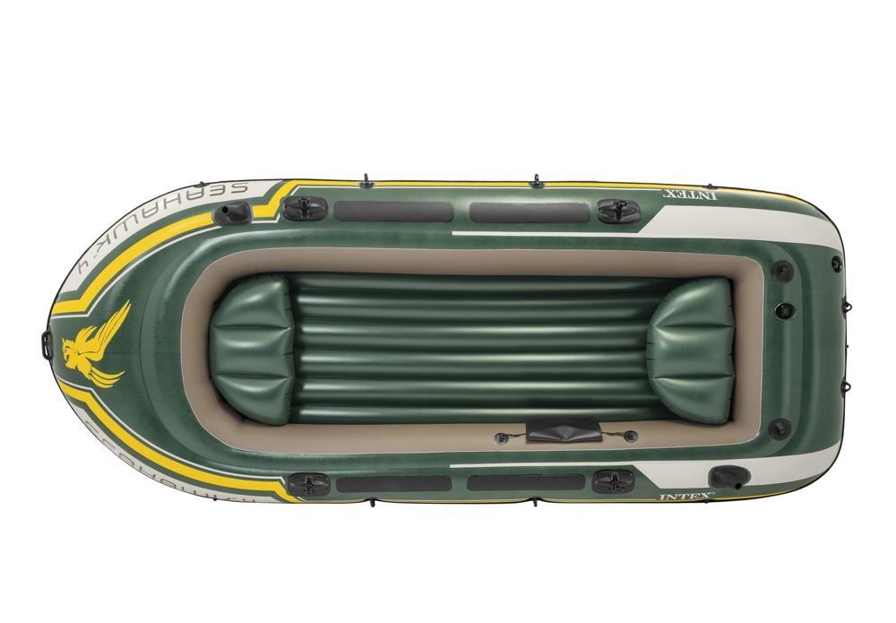 Intex Schlauchboot Sport Seahawk 4 Set Alu-Paddel Pumpe 4 Personen 351cm x 145cm x 48cm 68351NP