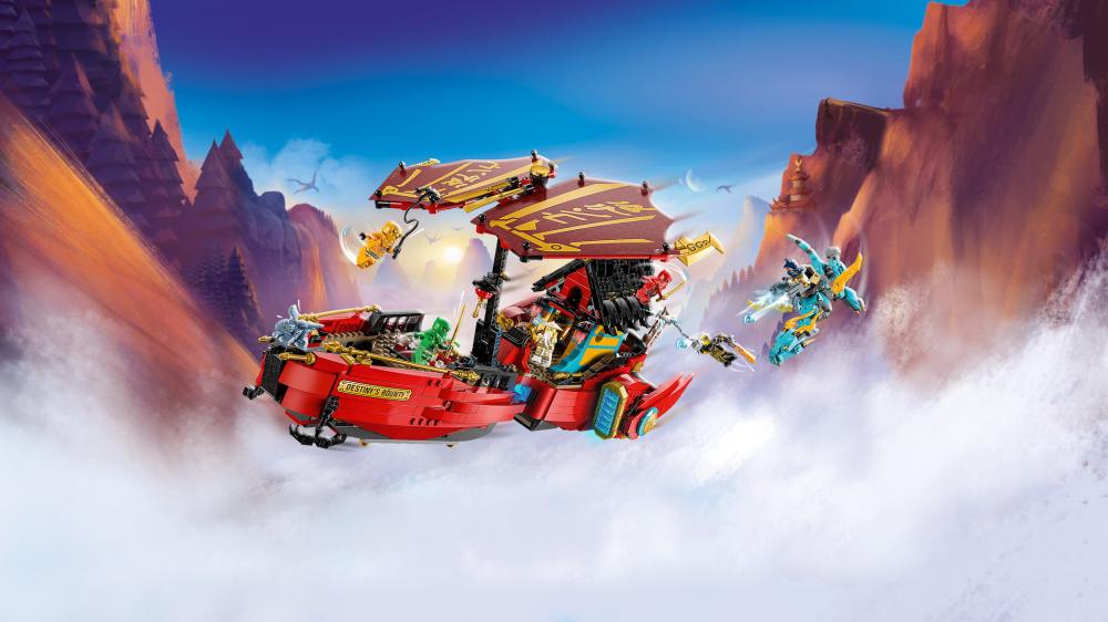 LEGO® NINJAGO® Ninja-Flugsegler im Wettlauf mit der Zeit 1739 Teile 71797