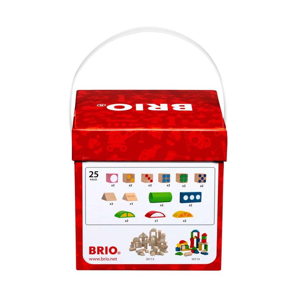 Brio Kleinkindwelt Holz Bausteine Baustein-Box 25 Teile 30112