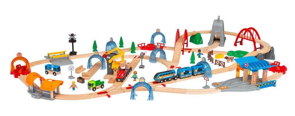 Brio World Eisenbahn Set Smart Tech Sound Deluxe Set 91 Teile 33977