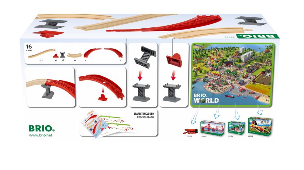 Brio World Eisenbahn Schienen Schienenpaket Berg und Tal 16 Teile 33995