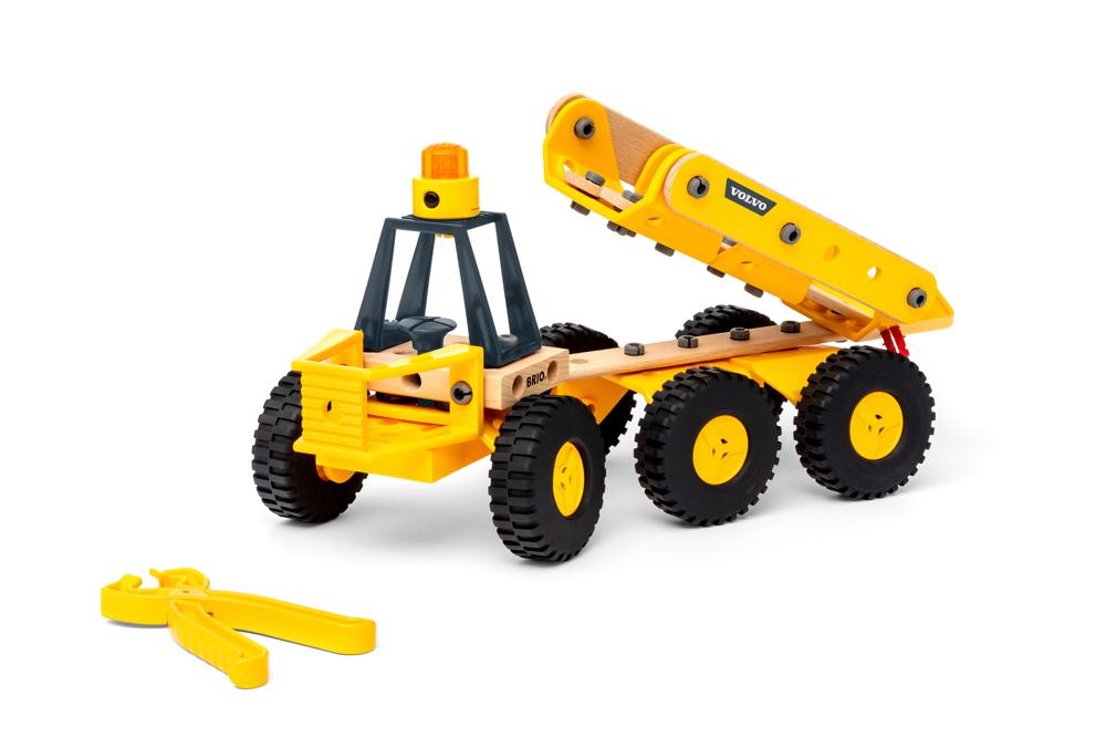 Brio Spielzeug Bausystem Builder Volvo Muldenkipper 54 Teile 34599