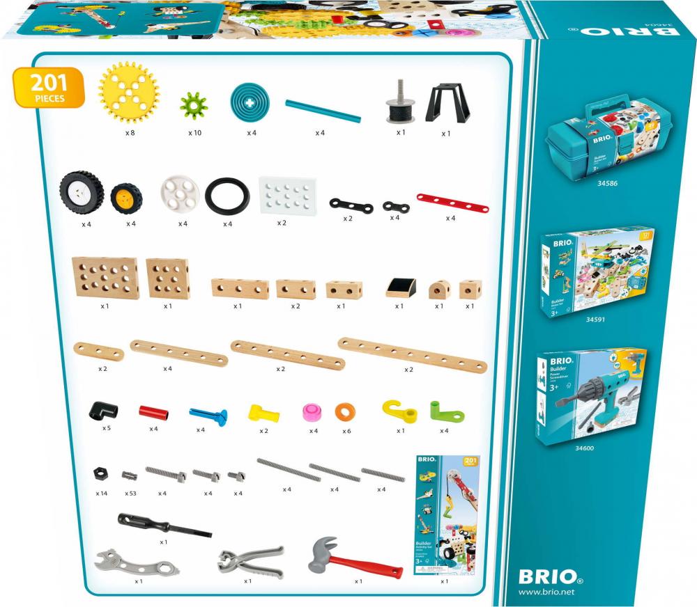 Brio Spielzeug Bausystem Builder Kindergartenset 201 Teile 34604