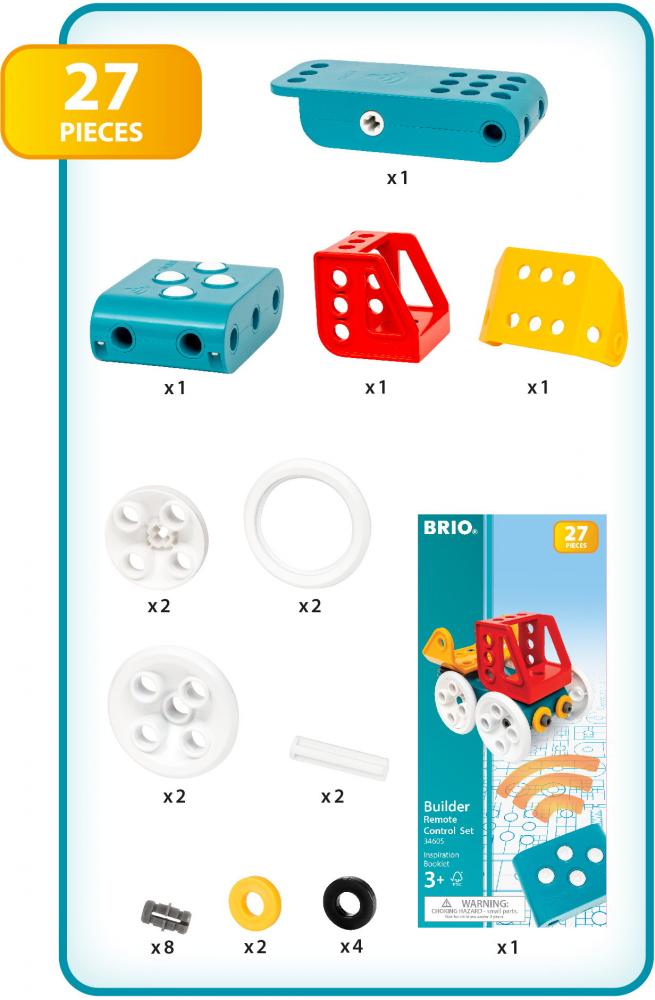 Brio Spielzeug Bausystem Builder Auto mit Fernsteuerung 23 Teile 34605