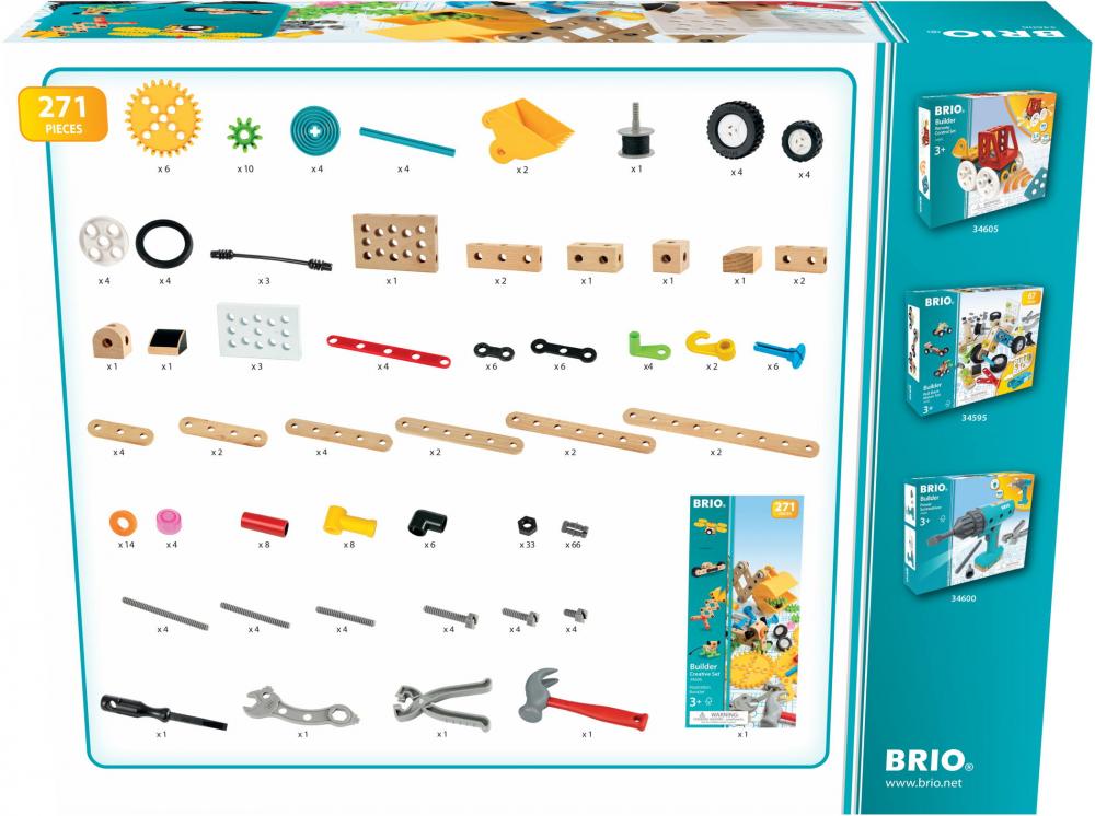 Brio Spielzeug Bausystem Builder Kindergartenset 271 Teile 34606