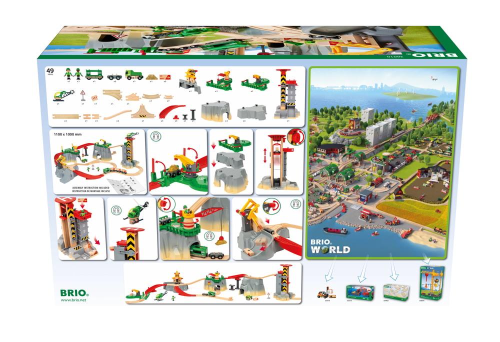 Brio World Eisenbahn Set Gebirgs Frachten Set Deluxe 49 Teile 36010