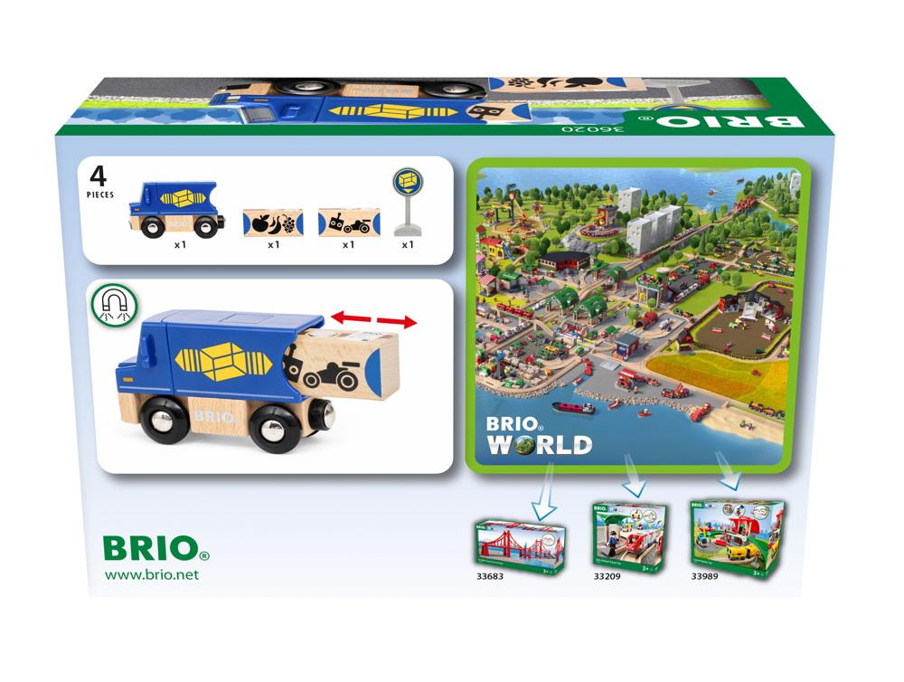 Brio World Eisenbahn Fahrzeug Zustell-Fahrzeug 4 Teile 36020