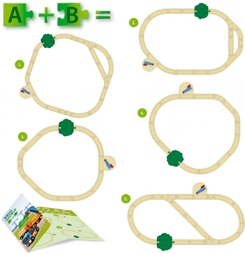 Brio World Eisenbahn Starter Set Güterzug mit Kran A 14 Teile 36028