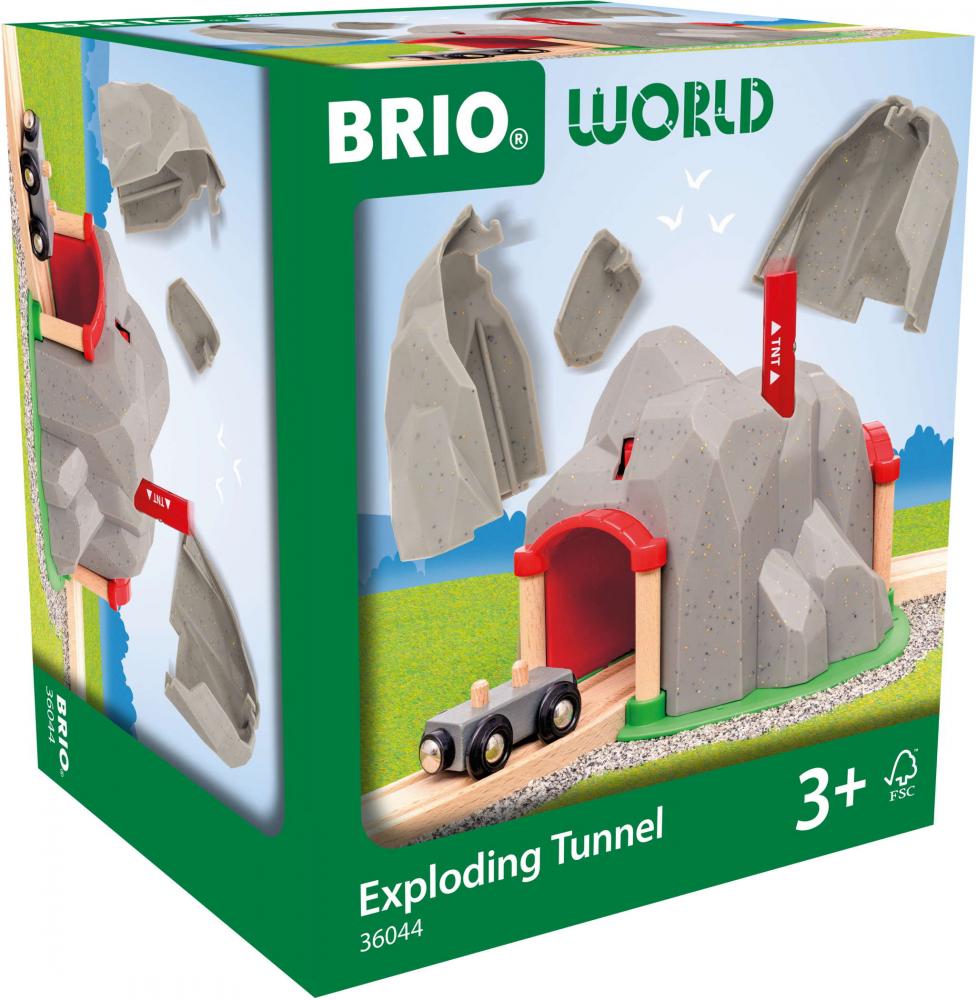 Brio World Eisenbahn Zubehör Tunnel mit Sprengfunktion 36044