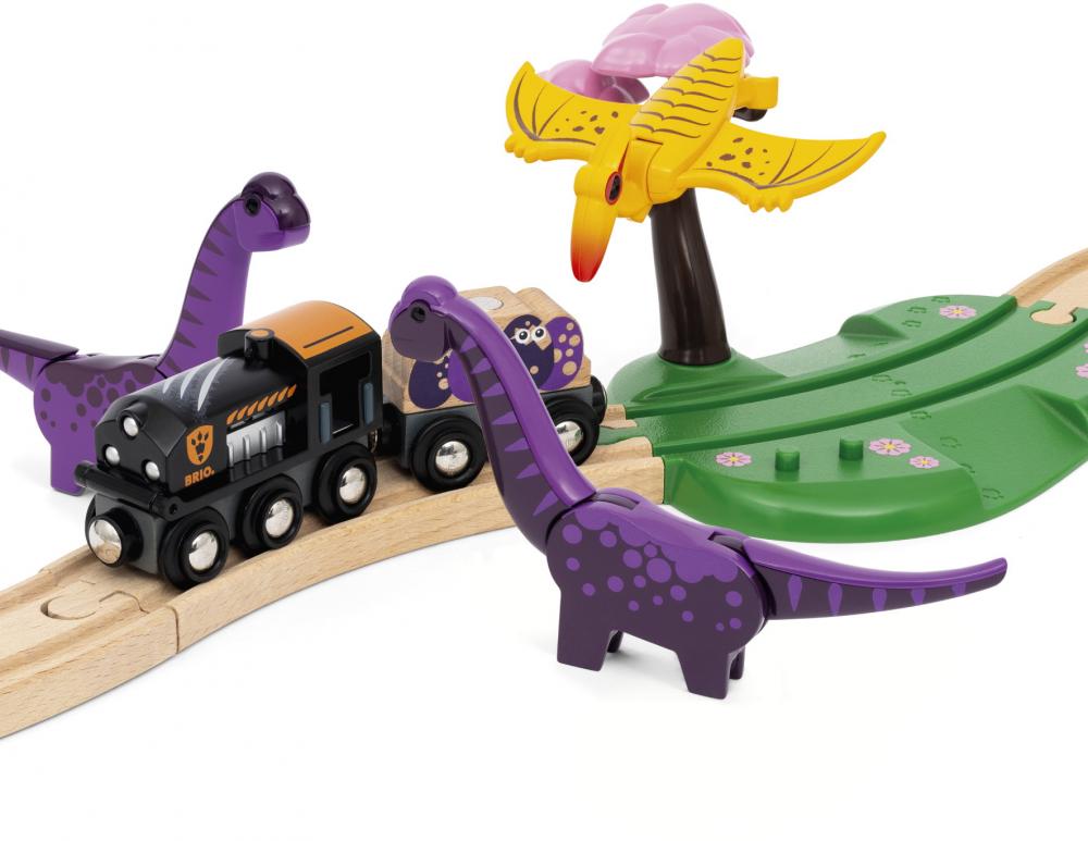 Brio World Eisenbahn Starter Set Dinosaurier Abenteuer-Set 21 Teile 36094