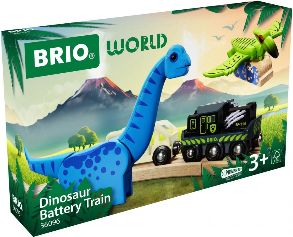 Brio World Eisenbahn Zug Dinosaurier Batterie Zug 5 Teile 36096