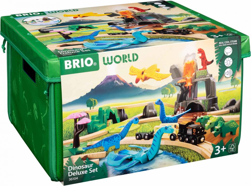 Brio World Eisenbahn Starter Set Dinosaurier Deluxe Set 44 Teile 36104