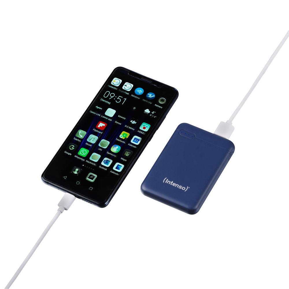 Intenso Powerbank mobile Ladestation Slim XS 5000 mAh Typ A / C USB OUT dark blue