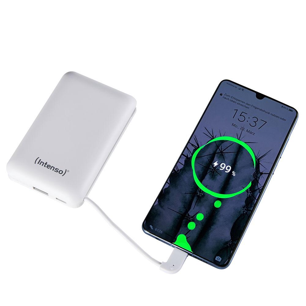 Intenso Powerbank mobile Ladestation XC 10000 mAh Ladegerät USB Typ C 2x USB OUT weiß