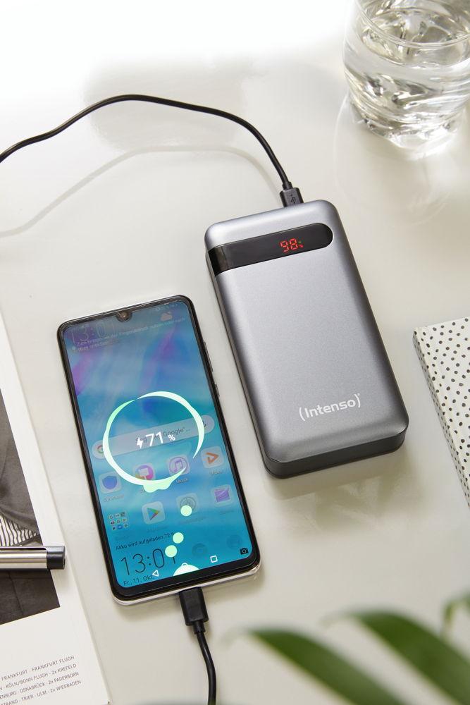 Intenso Powerbank mobile Ladestation PD 20000 mAh Typ C 2x USB OUT schwarz