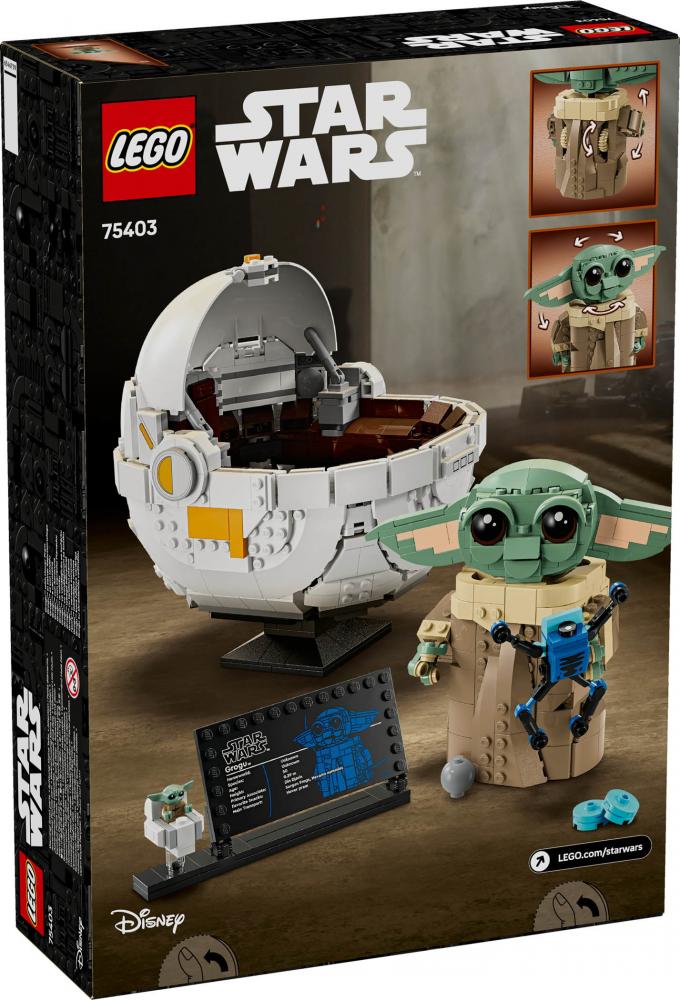 LEGO® Star Wars™ Grogu™ in seiner Repulsorwiege 1048 Teile 75403