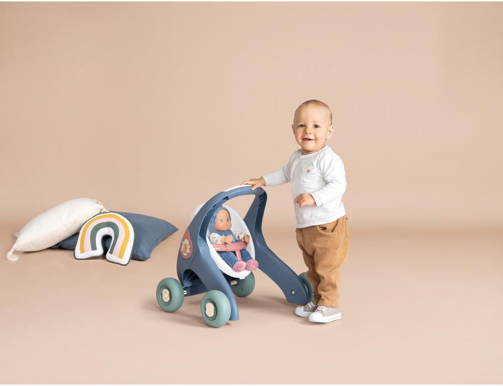 Smoby Spielzeug Little Smoby 3-in-1 Lauflernwagen Baby Puppenwagen 7600140308