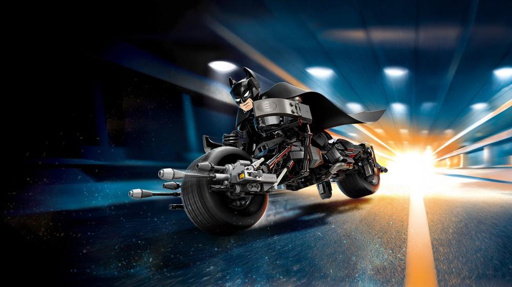 LEGO® DC Universe Super Heroes™ Batman™ Baufigur mit dem Batpod 713 Teile 76273