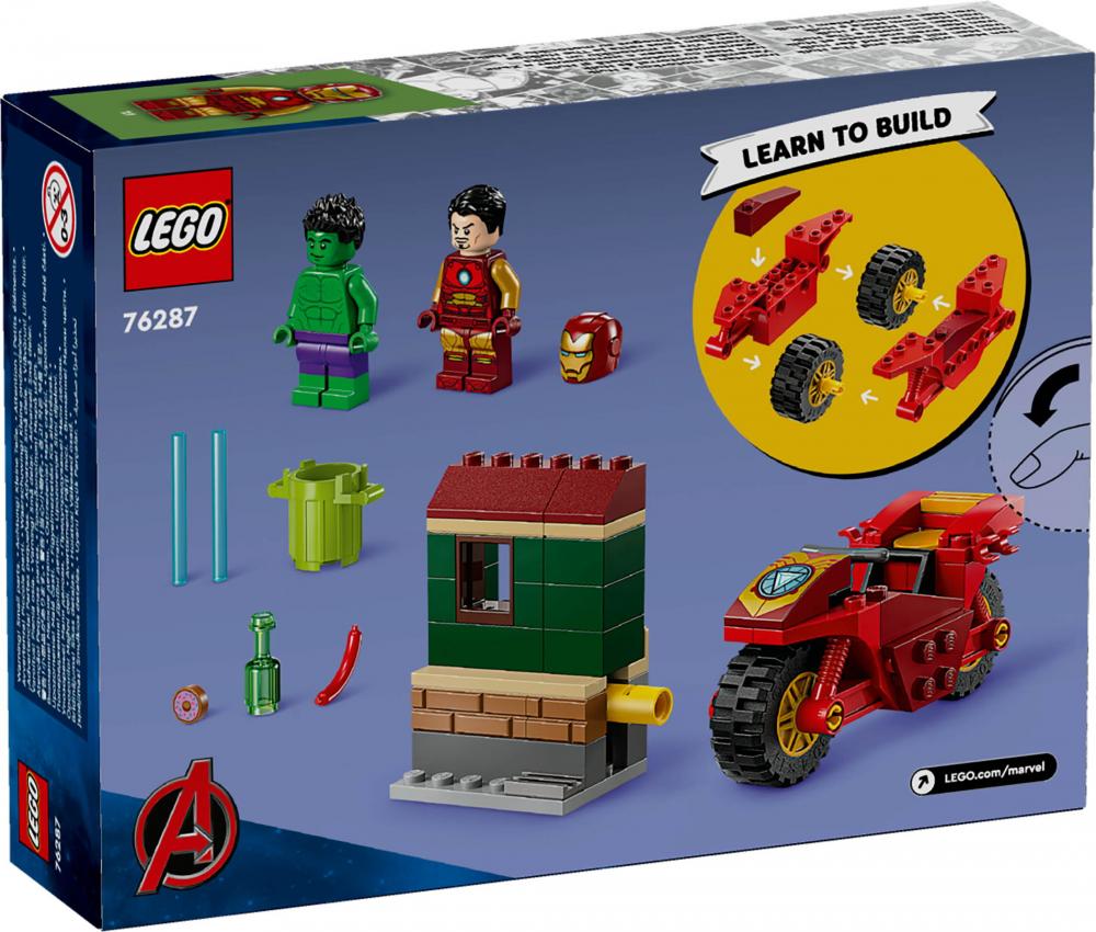 LEGO® Marvel Super Heroes™ Iron Man mit Bike und der Hulk 68 Teile 76287