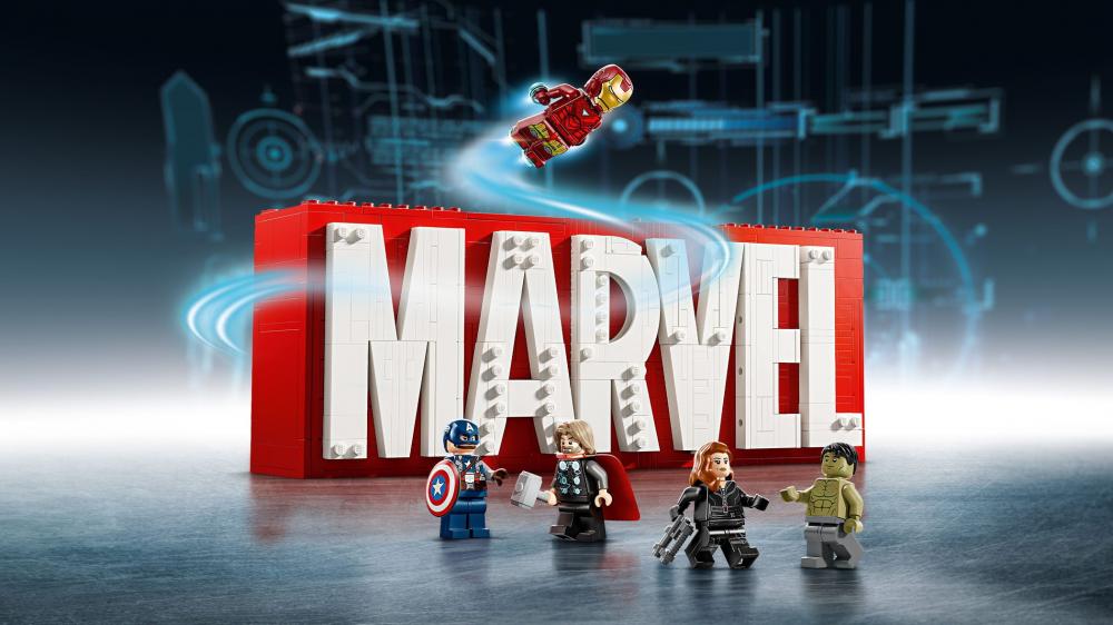 LEGO® Marvel Super Heroes™ MARVEL Logo & Minifiguren 931 Teile 76313