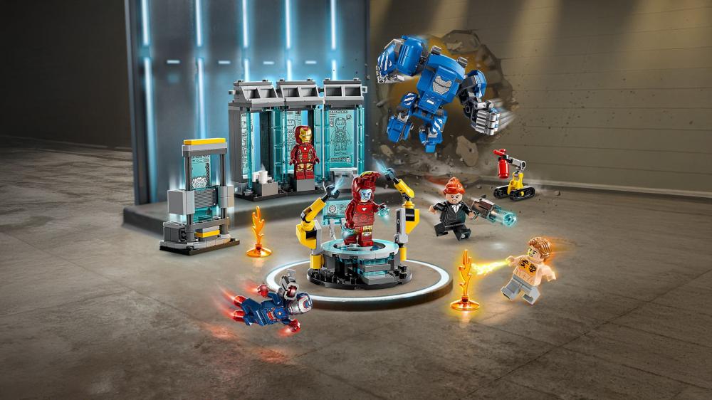 LEGO® Marvel Super Heroes™ Iron Mans Labor: Halle der Rüstungen 384 Teile 76315