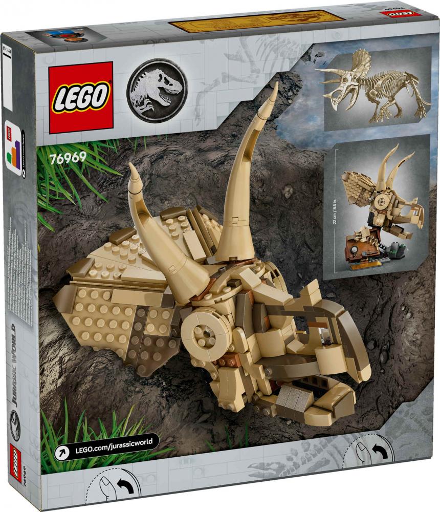 LEGO® Jurassic World™ Dinosaurier-Fossilien: Triceratops-Schädel 468 Teile 76969