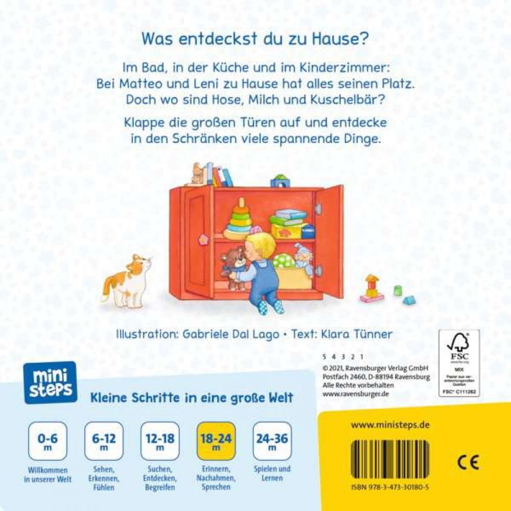 Ravensburger ministeps Buch Mach auf! Schau rein! Bei mir zu Hause 30180