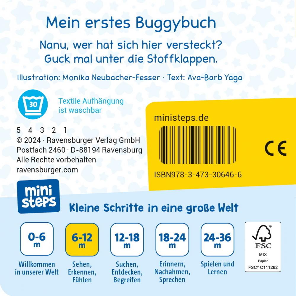 Ravensburger Buch Pappbilderbuch ministeps Mein erstes Buggybuch Guck mal! Erste Sachen 30646