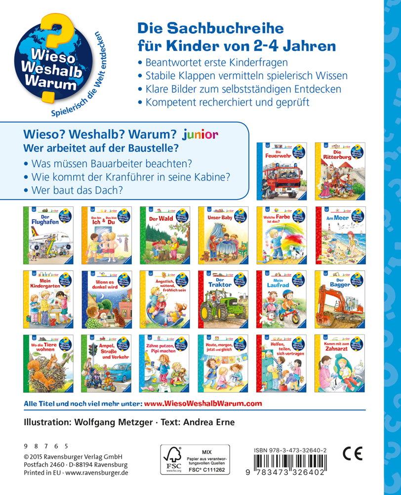 Ravensburger Buch Wieso? Weshalb? Warum? Junior Wer arbeitet auf der Baustelle? Band 55 32640