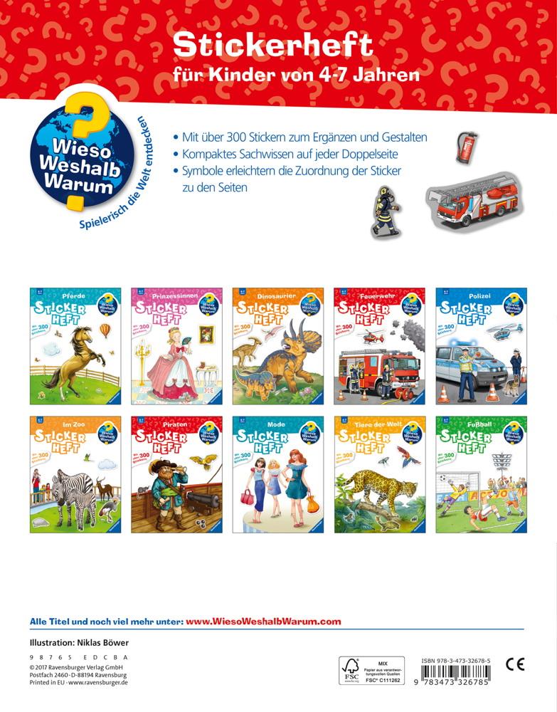 Ravensburger Buch Wieso? Weshalb? Warum? Stickerheft Feuerwehr 32678