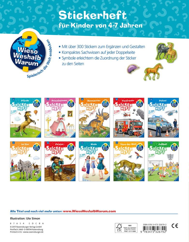 Ravensburger Buch Wieso? Weshalb? Warum? Stickerheft Pferde 32679