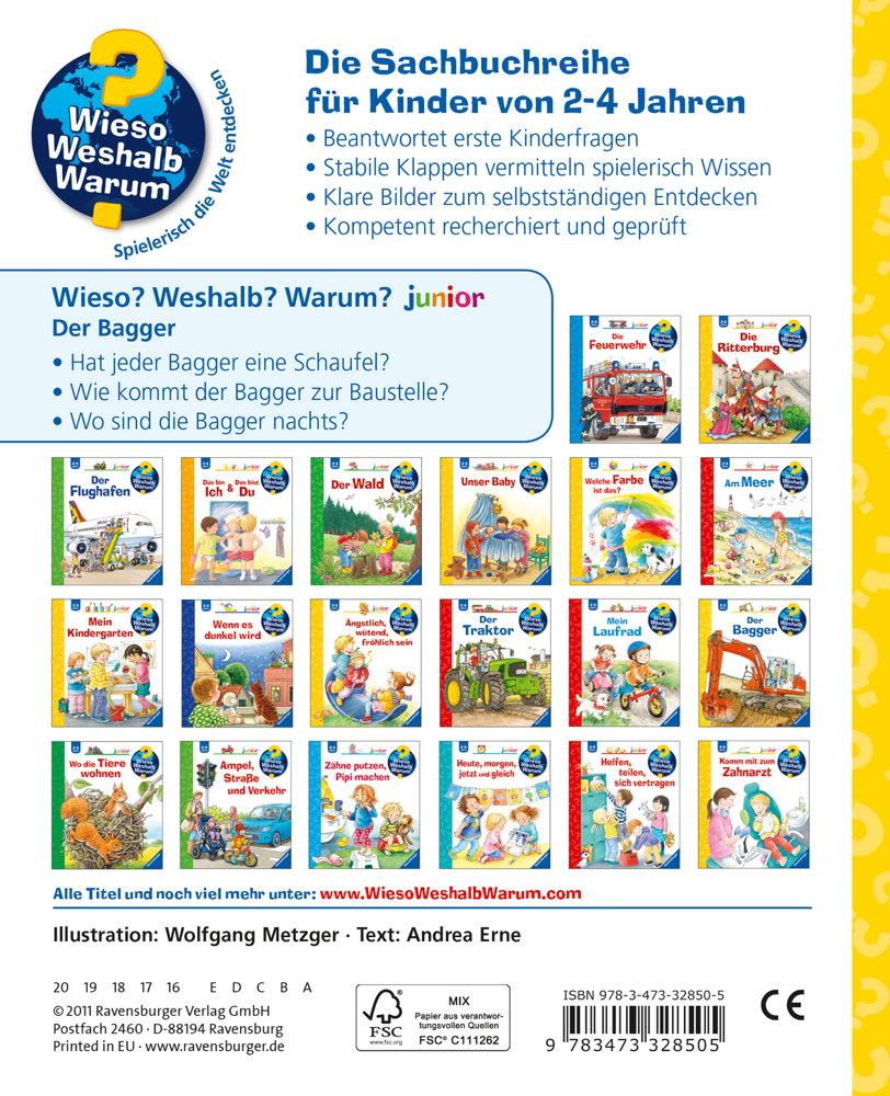 Ravensburger Buch Wieso? Weshalb? Warum? Junior Der Bagger Band 38 32850