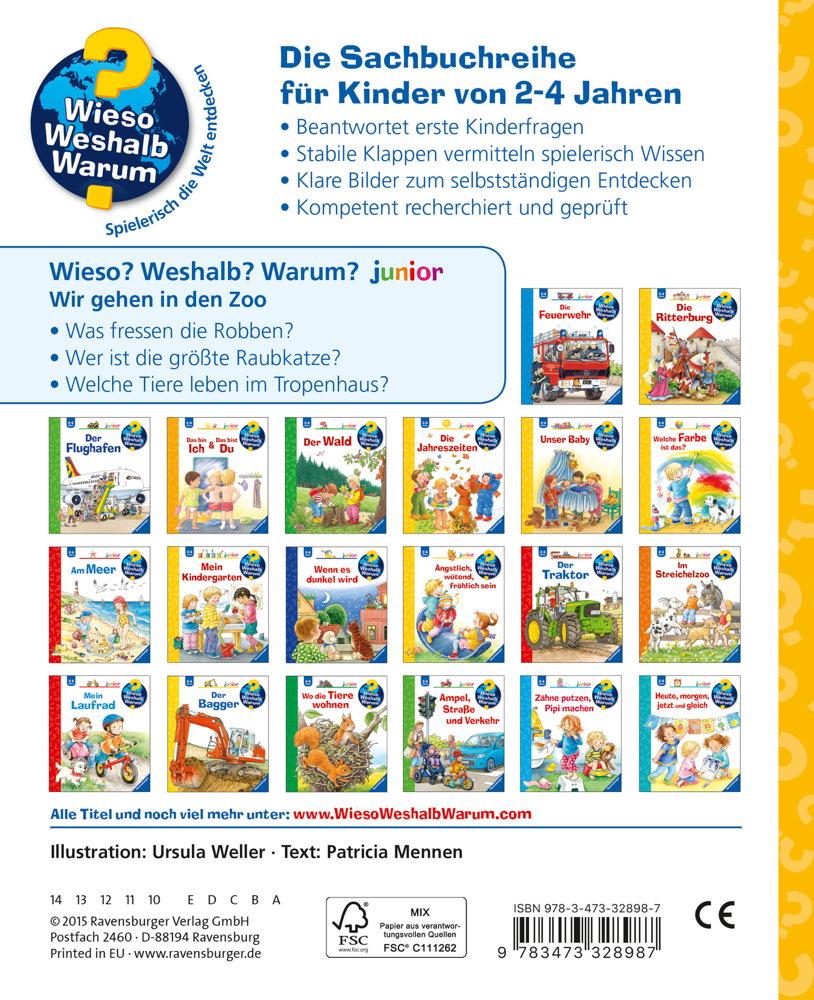 Ravensburger Buch Wieso? Weshalb? Warum? Junior Wir gehen in den Zoo Band 30 32898