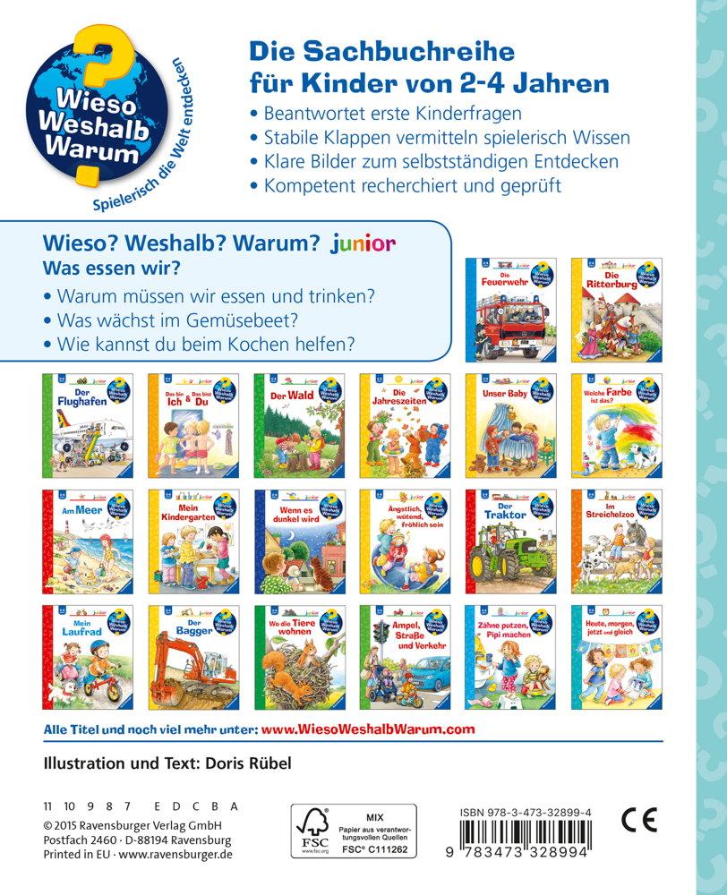 Ravensburger Buch Wieso? Weshalb? Warum? Junior Was essen wir? Band 53 32899