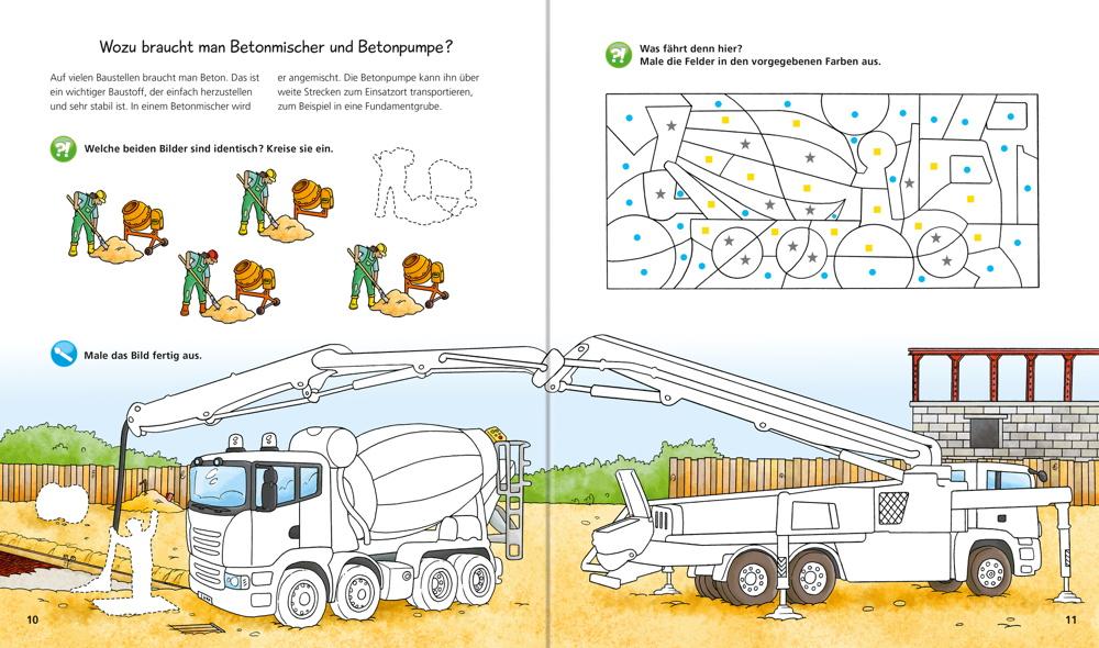 Ravensburger Buch Wieso? Weshalb? Warum? aktiv-Heft Fahrzeuge auf der Baustelle 32951