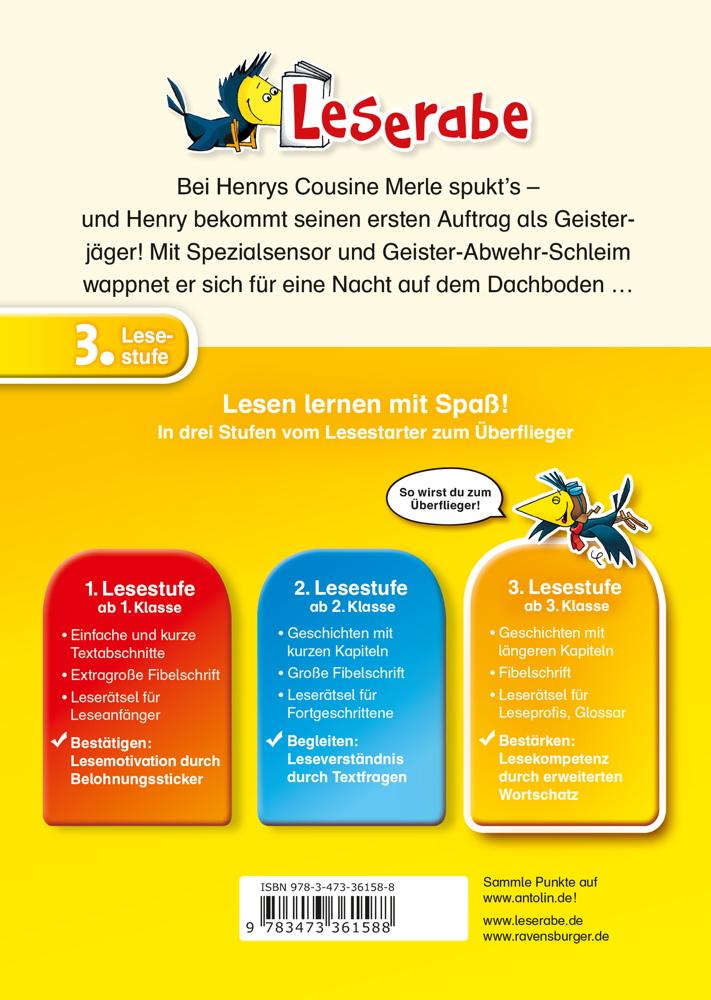 Ravensburger Buch Erstlesetitel Leserabe 3. Lesestufe Henry & Hobbs. Geisterjäger 36158