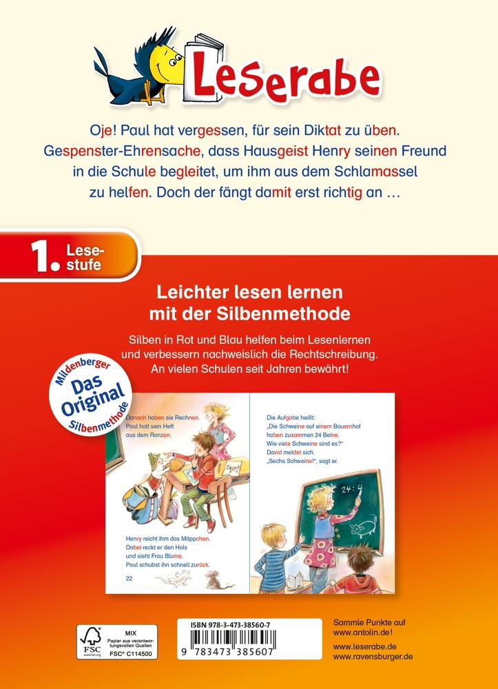 Ravensburger Buch Erstlesetitel Das kleine Gespenst geht in die Schule 38560