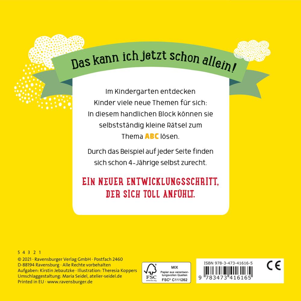 Ravensburger Buch Lernen Im Kindergarten Erster Abc-Spaß 41616