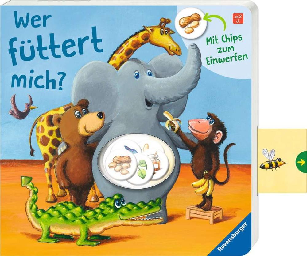 Ravensburger Buch Pappbilderbuch Wer füttert mich? 41684