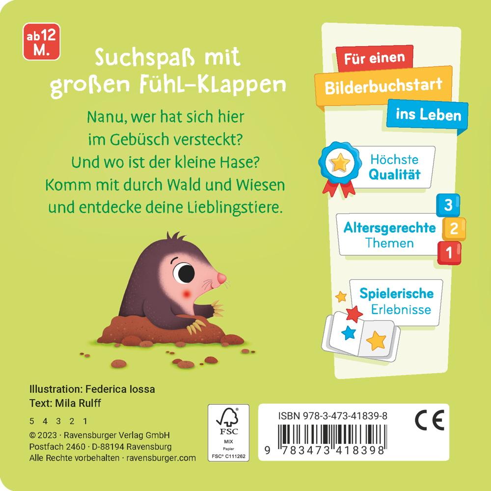 Ravensburger Buch Pappbilderbuch Wo bist du, kleiner Hase? 41839