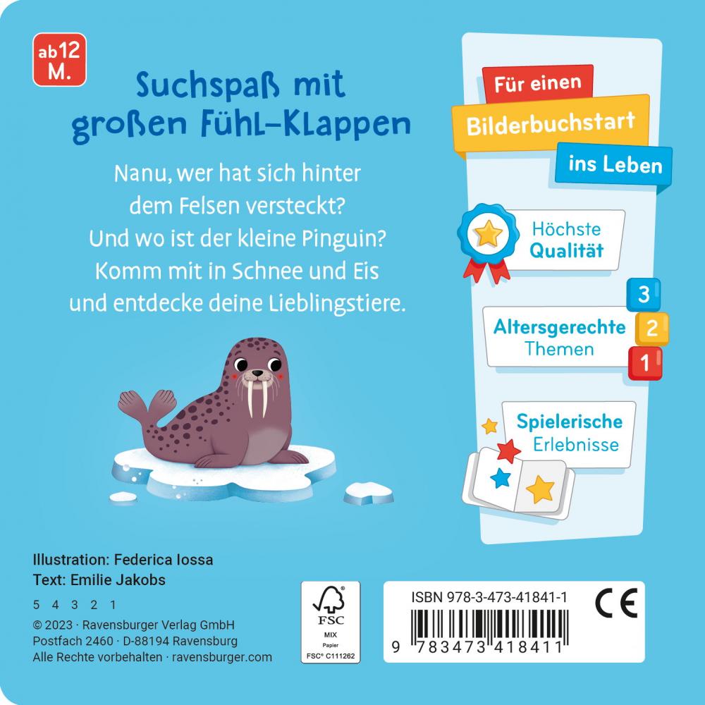 Ravensburger Buch Pappbilderbuch Wo bist du, kleiner Pinguin? 41841