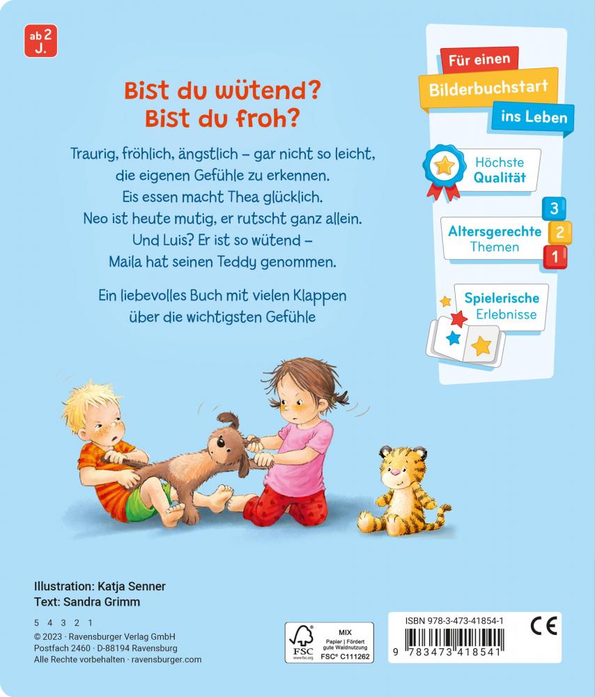 Ravensburger Buch Pappbilderbuch Mein erstes Gefühle-Buch 41854