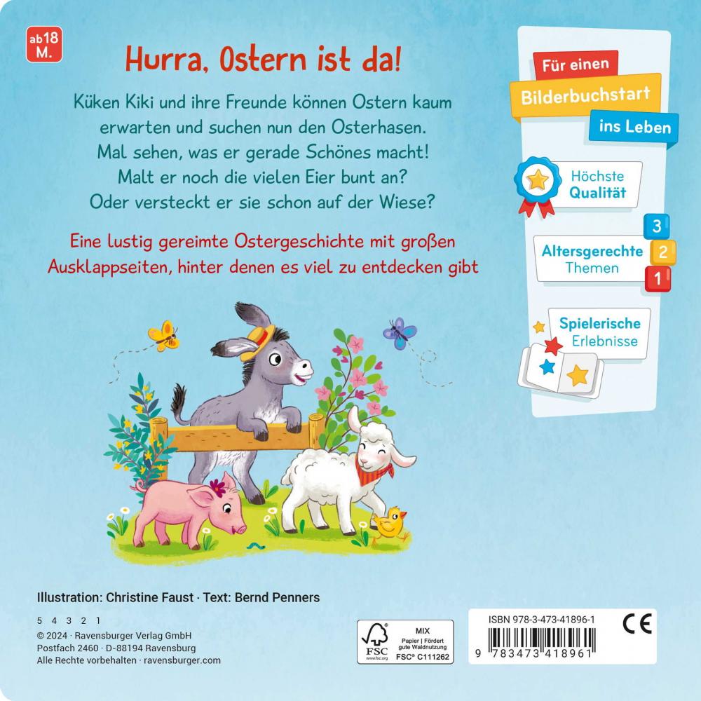 Ravensburger Buch Pappbilderbuch Nanu, was macht der Osterhase? 41896