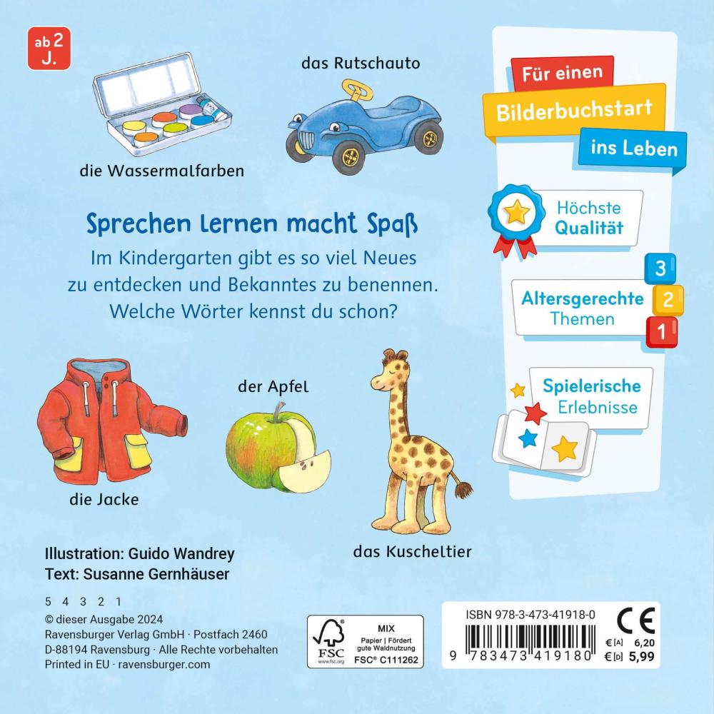 Ravensburger Buch Pappbilderbuch Mein Bilder-Wörterbuch Im Kindergarten 41918