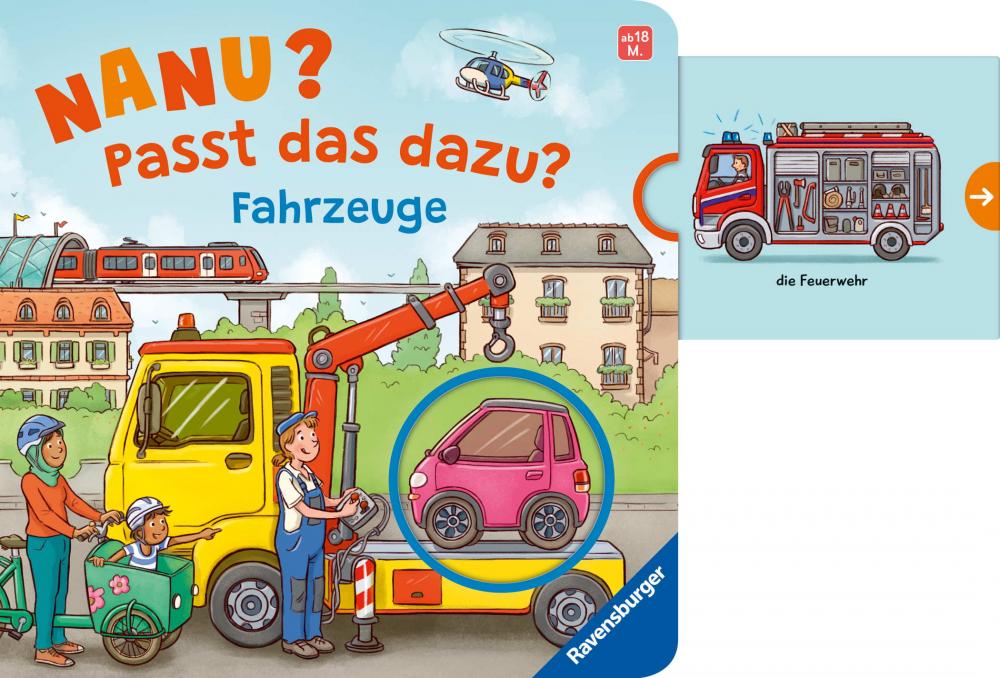 Ravensburger Buch Pappbilderbuch Mitmachen Nanu? Passt das dazu? Fahrzeuge 42076